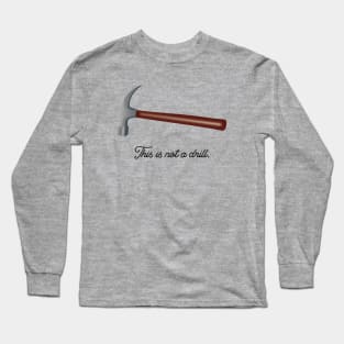 This is not a drill · Magritte Vintage Art Long Sleeve T-Shirt